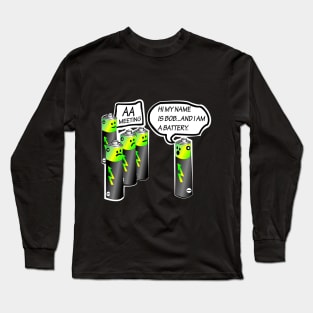 AA BATTERY FUNNY Long Sleeve T-Shirt